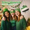 4E's Novelty St. Patrick's Day Door Decorations Wooden Hanger - Lucky Green Clover St Patricks Welcome Sign for Front Door, Festive St Patricks Day Wreath Wall Hanging, Classy Shamrock Decoration